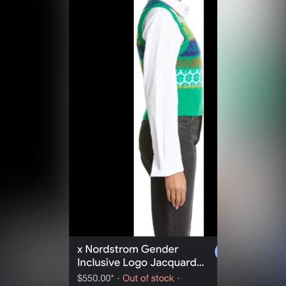 Lingua Franca Colorful Patterned 100% Cashmere Sweater Vest Brand New! No tags - Picture 6 of 7